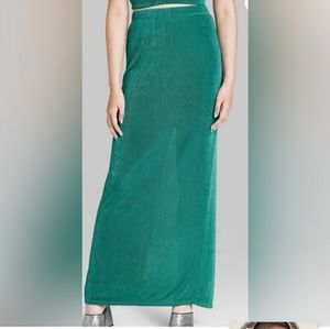 Wild Fable Dark Teal Green Shimmery Skirt